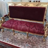 مبل8نفره استیل چوب گردو