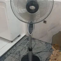 عطیقه پنکه تمام پایه بلند نو و جفت لوستر چهار شاخه