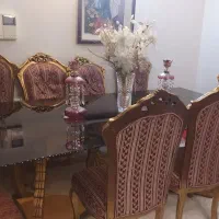 دو دست مبل استیل و میزناهارخوری و میزتلوزیون|مبلمان خانگی و میز عسلی|تهران, دریان‌نو|دیوار