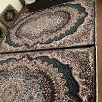 دوتخته فرش ۶متری پلی استر کارکرده در حد نو|فرش|قروه, |دیوار