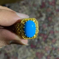 انگشتر نقره رکاب رولکسی روکش طلا