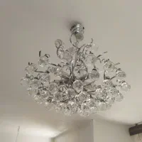 لوستر نقره اای با کریستال