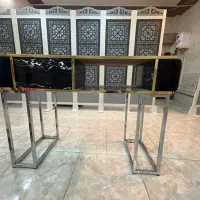 دوعدد میز مشکی طلایی