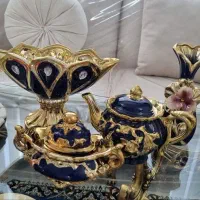 سرویس سورمه ای طلایی مناسب جهیزیه و هدیه