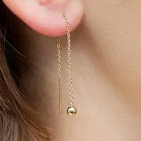 گوشواره بخیه ای طلا ۱۸ عیار جدید و شیک