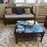 میز تلویزیون+میز پذیرایی سنتی + دو عدد مبل سنتی|مبلمان خانگی و میز عسلی|پردیس, فاز ۸|دیوار