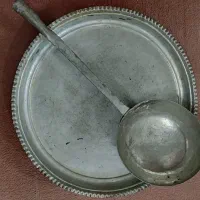 سینی و ملاقه مسی|کلکسیون اشیاء عتیقه|قم, مهدیه|دیوار