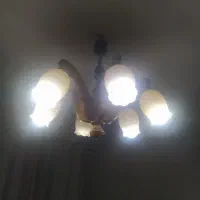 لوستر ۶ شاخه چوبی