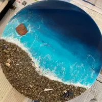 تابلو دریا و تابلوی کهکشان رزینی