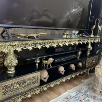 آینه کنسول و میز تلویزیون برنجی ست|میز تلویزیون|تهران, مسعودیه|دیوار