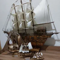 کشتی دستساز آنتیک|مجسمه، تندیس، ماکت|تبریز, |دیوار