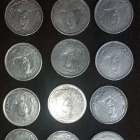۱۲ عددسکه نقره دو  دو هزار دیناری احمد شاه
