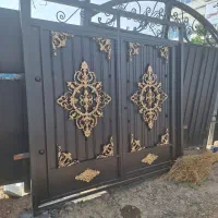 درب حیاط ویلا طرح چوب فرفوژه|مصالح و تجهیزات ساختمان|قزوین, |دیوار