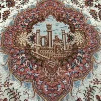 (فرش فرزین)۹متری نقشه نامی ۵۵رج، چله ابریشم،درحدنو|فرش|تبریز, |دیوار