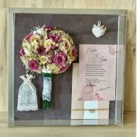 دسته گل عروس و خاطراتش رو قاب میکنیم|گل مصنوعی|یاسوج, |دیوار