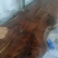 میز چوبی روستیک مناسب غذا خوری وو کار هنری