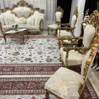 مبل استیل ۹ نفره به همراه میزناهارخوری ۸ نفره|مبلمان خانگی و میز عسلی|شاهرود, |دیوار