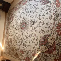 دو عدد فرش ۱۲ متری کرم رنگ