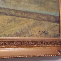 تابلو نقاشی آبرنگ قدیمی