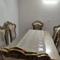 مبلمان استیل ومیزناهارخوری باچوب راش ورق طلا|مبلمان خانگی و میز عسلی|اسلام‌شهر, شهرک واوان|دیوار