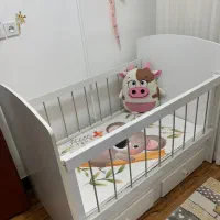 تخت کودک همراه رو تختی و تشک|تخت و صندلی بچه|فومن, |دیوار