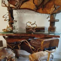 میز بار تمام چوب|بوفه، ویترین، کنسول|فریدون‌کنار, |دیوار