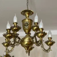 دو عدد لوستر تمام برنز