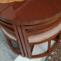 میز صندلی گرد کم جا|میز و صندلی غذاخوری|تهران, فدک|دیوار