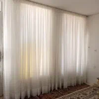 دو عدد پرده کرپ شاین و حریر