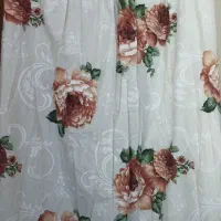 پرده پارچه ای گل دار نو
