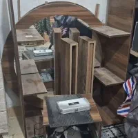 دکور آرایشگاه و صندلی کوتاهی