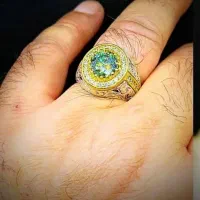 انگشتر نقره رکاب دست ساز قلم زنی شده