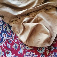 کاپشن چرم و کتان کرم|لباس|شهرضا, |دیوار