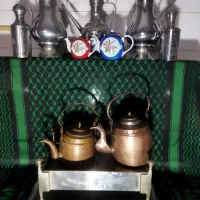 منقل ورشو.کتری مسی.چراغ زنبوری.فانوس