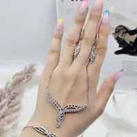 گردنبند بال فرشته نقره نیم ست نقره جواهری318410|جواهرات|تبریز, |دیوار