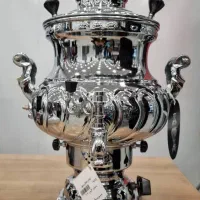 سماور گازی ۸ لیتر کوره داره گلابی ترک دار نو