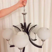 لوستر چوبی و فلز