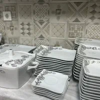 سرویس چینی ۸۰ پارچه گل برجسته پردیس