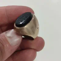 انگشتر قدیمی. نگین مشکی خطی|جواهرات|ماهدشت, |دیوار