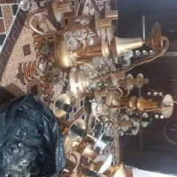 لوستر برنز سه تا چهارشاخه یدونه یک سه شاخه|لوستر و چراغ آویز|اردبیل, |دیوار