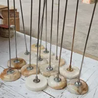 میله پرچم رومیزی با پایه سنگ