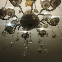 لوستر برنجی ۸ شاخه ۱۶ شعله|لوستر و چراغ آویز|تبریز, |دیوار