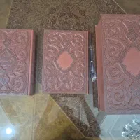 پک کامل فال حافظ . سالنامه . خودکار آبی . جعبه چرم