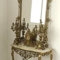 آینه و شمعدان برنز