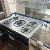 اجاق گاز ۵ شعله فردار سینجر استیل با دو جوجه گردان