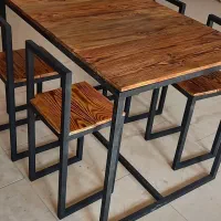 میز وصندلی چوب فلز|میز و صندلی غذاخوری|کاشان, کارگر|دیوار