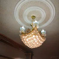 لوستر برنزی|لوستر و چراغ آویز|آبیک, |دیوار