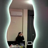 آینه نامنظم دفرمه مدرن نوردار جدید آیینه اقساطی