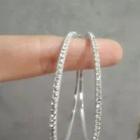 گوشواره بزرگ فول نگین