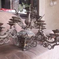 لوستر شاخه لاله عباسی|لوستر و چراغ آویز|اصفهان, بهارستان|دیوار